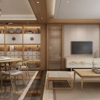 客餐廳-新中式-瑪格全屋定制集美膜壓系列